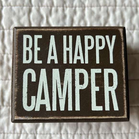 Be a Happy Camper Wooden Sign Home Decor - Picture 2 of 7